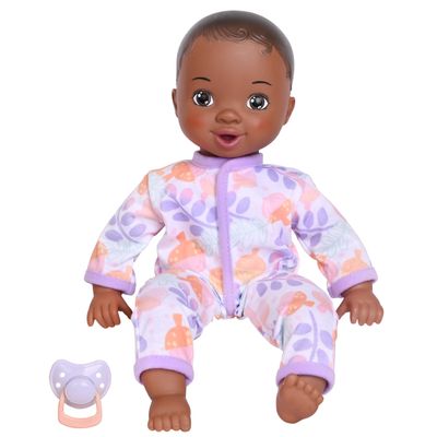 Acorn Avenue 14 Inch Soft Baby Doll for Toddlers 13, with Removable Clothes & Pacifier, Toddler Doll Toy (Purple African)