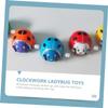GANAZONO 6pcs Wind Up Ladybug Fun Clockwork Insect Playthings for Plastic Animal for Parties Easter and Classroom Activities Random Color view 2