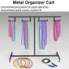 39.3 x 15.7 x 43.3 in Hula Hoop Stand Up Holders Stand, Metal Mobile Jump Rope Tree Rack, School Gym Exercise Hula Hoops Storage Cart, for Gym/Gymnastics Club/Training Ground/Sales Store view 3