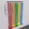 75cm/29.5in Wall Mounted Exercise Hoop Storage Rack, Metal Jump Rope Display Stand Fitness Hoop Organizer Holder, Obstacle Courses/PE Classes Hula Hoop Stand view 1