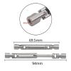 SERBNOPG RC Car Drive Shaft for MN168 for MN82 for MN78 1/12 RC Car Upgrade Parts Accessories Metal Drive Shaft CVD Driveshaft with 3mm to 4mm Shaft Sleeve(Silver) view 2