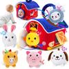 Baby Toys 6-12 Months, Barn Toy with Stuffed Farm Animals - Rattle, Crinkle Paper, Montessori Toys for 1 Year Old, Sensory Toy for Toddlers 1-3 Birthday Gifts Infant Christmas Stocking Stuffers view 1