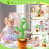 Abcrand Dancing Talking Cactus Easter Baby Toy, Talking Mimicking Recording Toy Repeats What You Say, Singing Cactus with 120 Songs, Interactive Dancing Easter Gifts for Kids Toddlers Boys Girls view 4