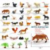 AQXYTK Realistic Farm Animal Figurines, Plastic Farm Figurines Playset Includes Fences, Cake Topper Cognitive Development Role Play Set (53 pcs) view 2