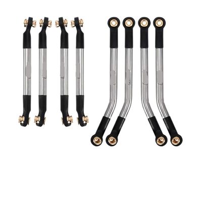 4 Links Set Stainless Steel Clearance Compatible with 1 18 Scale RC Crawler Upgrade Compatible with FCX18 LC80 Model FCX18 02