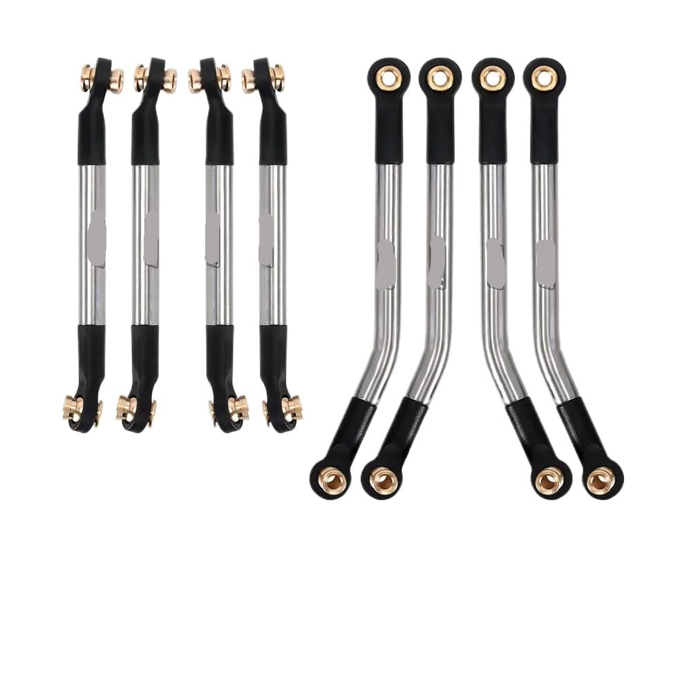 4 Links Set Stainless Steel Clearance Compatible with 1 18 Scale RC Crawler Upgrade Compatible with FCX18 LC80 Model FCX18 02