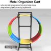 31.4 in Hula Hoop Holder Stand, Metal Jump Rope Storage Rack, Hula Hoop Organizer Cart for Home Gym Office, Space-Saving Hula Hoop Display Stand, Mobile view 3