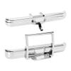Aluminum Front Rear Bumper Compatible with 1 10 Scale FMS FCX10 K5 Upgrade Parts Chrome Version(Both) view 1