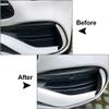 4Pcs Car Front Bumper Splitter Fins Body Spoiler Canards Cover Decoration Trim Exterior Parts for Mercedes-Benz C-Class W206(Black-Glossy Black) view 4