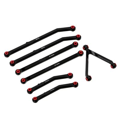 133.5mm LWB Aluminum Chassis Links Compatible with 1 24 Scale RC Crawler Cars SCX24 AXI90081 Deadbolt AXI00004 B17 and Similar Models(Black)
