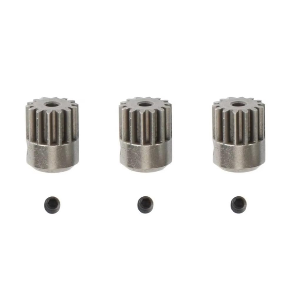 MYHWDRNU RC Car Parts Compatible with HBX 16889 16889A 16890 16890A SG1601 SG1602 RC Car Spare Parts 3Pcs Metal Motor Gear Pinion Gear 14T