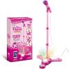 Kids Karaoke Machine with Stand,Karaoke Machine Kid,Kids Microphone with Flashing Stage Lights Adjustable Stand Gift for Children