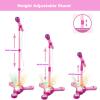 Kids Karaoke Machine with Stand,Karaoke Machine Kid,Kids Microphone with Flashing Stage Lights Adjustable Stand Gift for Children view 2