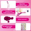 Kids Karaoke Machine with Stand,Karaoke Machine Kid,Kids Microphone with Flashing Stage Lights Adjustable Stand Gift for Children view 3