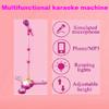 Kids Karaoke Machine with Stand,Karaoke Machine Kid,Kids Microphone with Flashing Stage Lights Adjustable Stand Gift for Children view 4