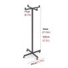 80 120 cm Jump Hoop Rope Storage Rack, Metal Mobile Hula Hoop Holder Stand, Hula Hoop Organizer Cart for Home Gym Office, Space-Saving Hula Hoop Display Stand(High 80cm/31.5in) view 2