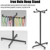 80 120 cm Jump Hoop Rope Storage Rack, Metal Mobile Hula Hoop Holder Stand, Hula Hoop Organizer Cart for Home Gym Office, Space-Saving Hula Hoop Display Stand(High 80cm/31.5in) view 3