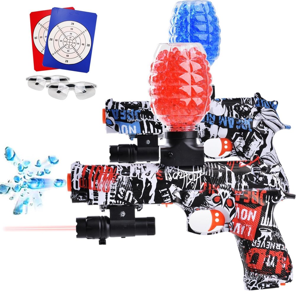 Electric Gel Blasters, Automatic Splatter Blaster with 40000+, Splat Ball Blasters - Summer Outdoor Yard Activities for 14+ Years Old, 2 Pack