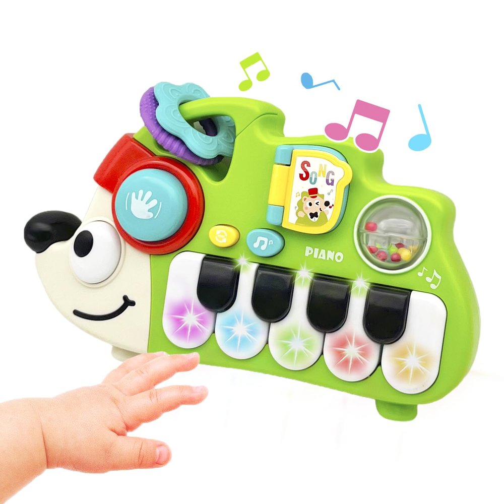 Baby Musical Toys for 1 Year Old Boy Girl, Light Up Music Developmental Learning Toy for Toddlers , Tummy Time Toy12 - 18 Months, Baby Birthday Gift (Hedgehog)