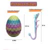 3D Printed Dragon Eggs with Dragon Inside - Mystery Crystal 3D Print Dinosaur Toys Glow in The Dark Articulated Animals Fidget Toy, Stuff Fun Gifts for Adults, Teens, Boy, Easter view 4