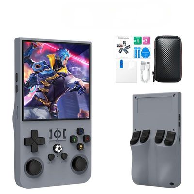 2025 R36MAX Retro Handheld Game Console with 64G 128G Built-in 18000+ 22000+ Classic Games, Portable Hand Held Open Source Linux System 4.0-in 4k HD IPS Screen Video Player (Grey 64G)