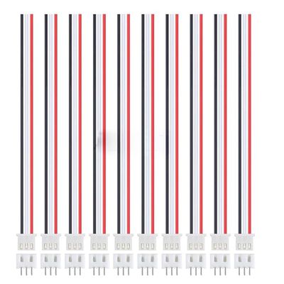 20PCS 10Pairs JST-XH Connector Kit, XH 2.54mm 3 Pin Header Male and Female Connectors Plug Adapter with Flat Wire Cable 200mm 26AWG Compatible with JST XH - 20CM