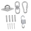 1Set Hammock Chair Hanging Kit Hooks with Spring Snap Swivel Includes Mounting Screws Anchors for Indoor Outdoor Use Strong Bearing Capacity Easy Installation for Gyms view 1