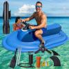 2025 Motorized Inflatable Ride-On Watercraft Pool Float - Summer Electric Motor Boat Jet Ski Inflatable Foldable Boat With 500w Underwater Scooter,Detachable Dual-Fin,PVC Material ,Boat+Thruster view 1