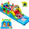 25FT Commercial Inflatable Obstacle Course Bounce House for Adult Big Kids, 100% PVC Bounce House with Water Slide Dual Racing Tunnel, Climbing, Splash Water Pool Heavy Duty Outdoor Party 25x8x8FT view 1