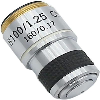 185 Achromatic Objective Lens - Biological Microscope Accessory with 4X, 10X, 20X, 40X, 60X, 100X Magnification 100