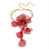ZYIBPMSJKQCFK Bohemian Flower Long Vintage Necklace,pink,28.5+15.5cm view 2