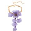 ZYIBPMSJKQCFK Bohemian Flower Long Vintage Necklace,pink,28.5+15.5cm view 3