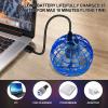 kingroad Flying orb Ball Toy2025 Upgraded Built-in RGB Lights 360Rotating Hover Boomerang Galaxy Ball Outdoor Toy for Kid Adult Playing, Fly Spinner Toys Floating Space orb UFO Drone-Blue view 3