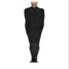 Latex Catsuit Black Latex Sleeping Bag Bodybag With Inner Sleeve Back Zipper Rubber Sleepsack 0.4mm,Black,XL view 1