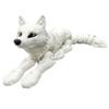 Articulating 3D Printed Wolf Collectible Display Piece, Personalized Gift - Articulating Posable Wolf (White, Large) view 1