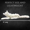 Articulating 3D Printed Wolf Collectible Display Piece, Personalized Gift - Articulating Posable Wolf (White, Large) view 2