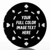 50-500 Custom Poker Chips, 40mm 11.5 Gram Clay Casino Chips with Your Logo, Text or Image, Personalized Drink Tokens for Bar, Party, Tournaments, Golf Club or Events (Black) view 1