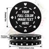 50-500 Custom Poker Chips, 40mm 11.5 Gram Clay Casino Chips with Your Logo, Text or Image, Personalized Drink Tokens for Bar, Party, Tournaments, Golf Club or Events (Black) view 2