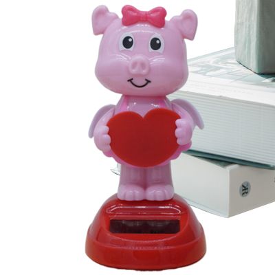 Solar Powered Dancing Animals - Decorative Animal Dashboard Ornament | Solar Toy, Valentine's Day Desktop Ornament, Dancer Figure for Window Car Dashboard Decor