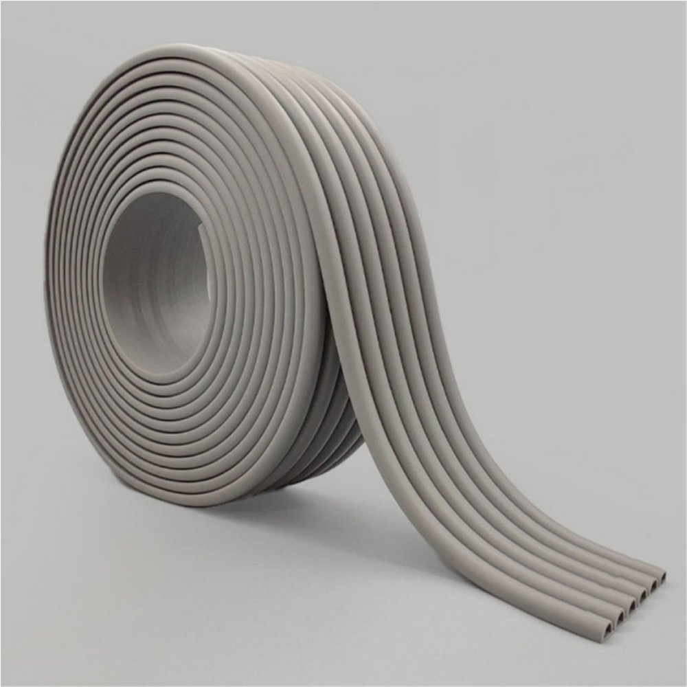 10-Foot Long Bumper Strip (3M)Adhesive-Free & Residue-Free Edge Guardfor Bay Windows, Door Frames, Wall Corners, Furniture EdgesHome Safety Anti-Collision Protection(Gray)