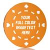50-500 Custom Poker Chips, 40mm 11.5 Gram Clay Casino Chips with Your Logo, Text or Image, Personalized Drink Tokens for Bar, Party, Tournaments, Golf Club or Events (Orange) view 1