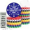 50-500 Custom Poker Chips, 40mm 11.5 Gram Clay Casino Chips with Your Logo, Text or Image, Personalized Drink Tokens for Bar, Party, Tournaments, Golf Club or Events (Blue) view 3