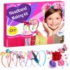 Adinomiency DIY Headband Making Kit for Kids Arts and Crafts - 50+ Pieces to Create 12+ Headbands, Birthday Party Gift, Holiday Gifts for Ages 5-12, Ideal for Party Supplies & Creative Activity view 1