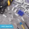 Wire connectors,Electrical Wire Connectors,Connector Block,Dual Male Piggyback Spade Connectors, 3 Way Electrical Female Male Spade Crimp Terminals view 4