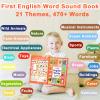 SEP SHIZHI First English Words Sound Book, My First English Sound Toy, 21 Themes and 470+ Words Interactive Audio Sound Books for Kids, Early Learning Education Language Books Music Toys view 3
