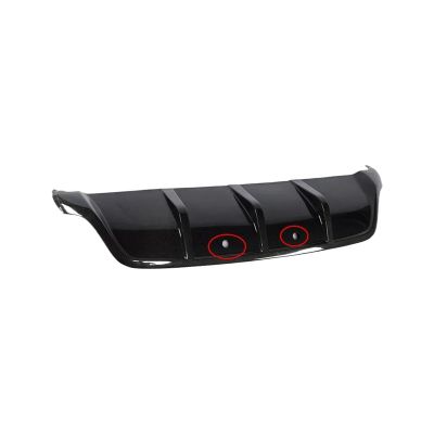 Carbon Fiber Car Rear Bumper Diffuser Lip Spoiler Compatible for BMW X6 E71 2008-2014 Racing Rear Diffuser Apron Protector FRP Black(Carbon with Hole)