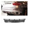 Carbon Fiber Car Rear Bumper Diffuser Lip Spoiler Compatible for BMW X6 E71 2008-2014 Racing Rear Diffuser Apron Protector FRP Black(Carbon with Hole) view 2