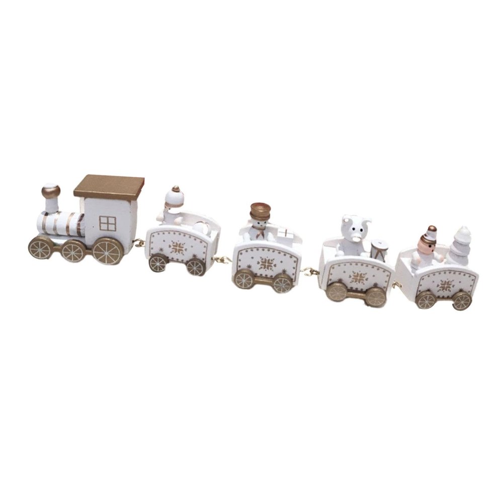 Christmas Decoration Train, Christmas Wooden Train Decorations, Centerpieces, Train Decoration Set for Indoor Festival, D