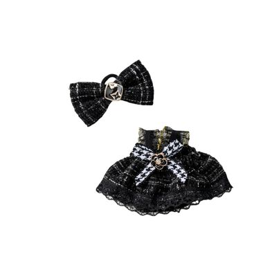 Clothes Set for 17cm Dolls, Skirt Set for 17cm Accessories Suit, Cute Clothes for Dress up Unique Style (Black A)