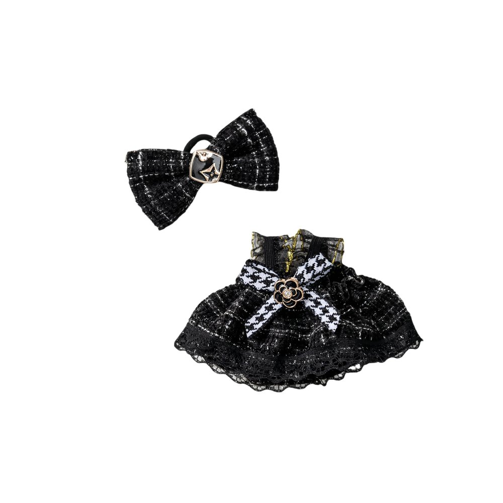 Clothes Set for 17cm Dolls, Skirt Set for 17cm Accessories Suit, Cute Clothes for Dress up Unique Style (Black A)